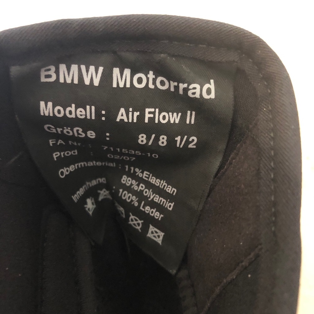 BMW Black Men’s Motorcycle Gloves with Gray Accent - Picture 5 of 5